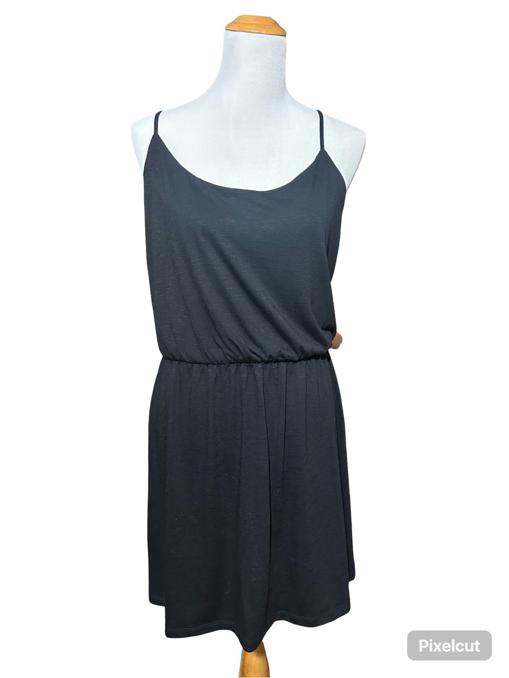 Old Navy Black Dress with Plaid Accent